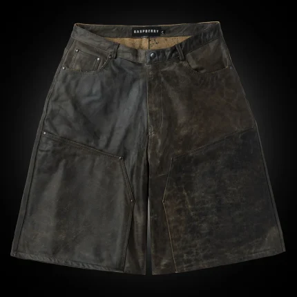 Gv Gallery RUSTED CHOCOLATE LEATHER SHORTS